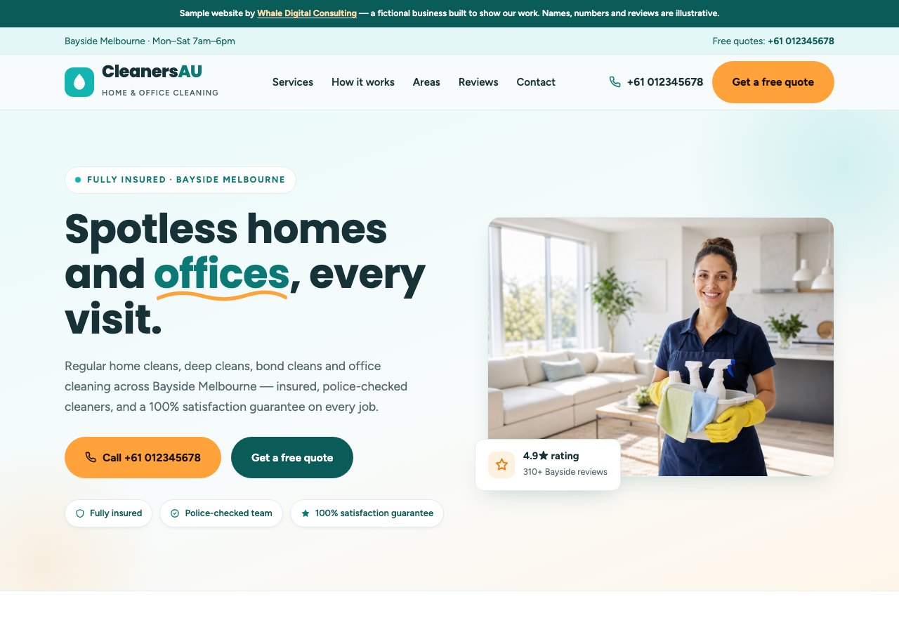 Cleaning business · concept — screenshot 1