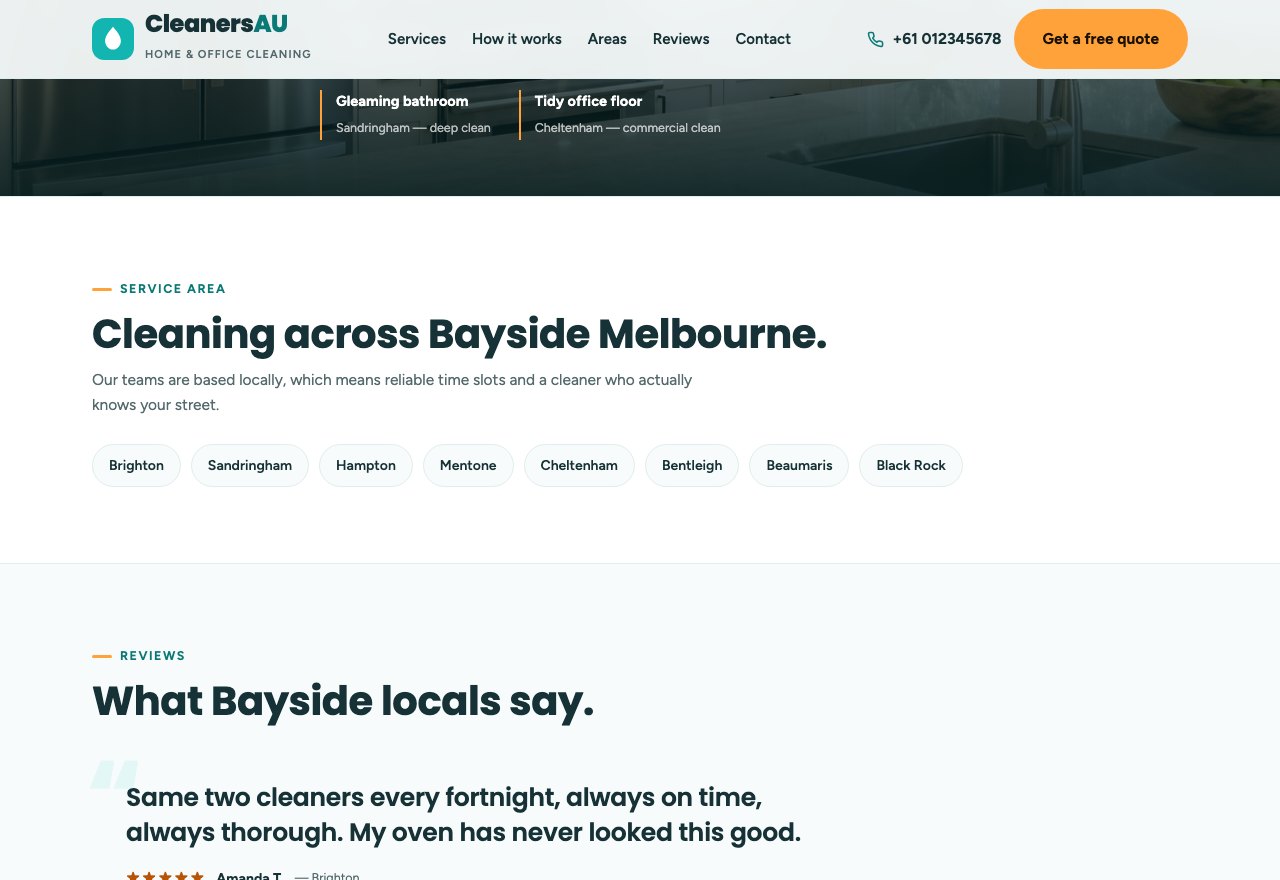 Cleaning business · concept — screenshot 3