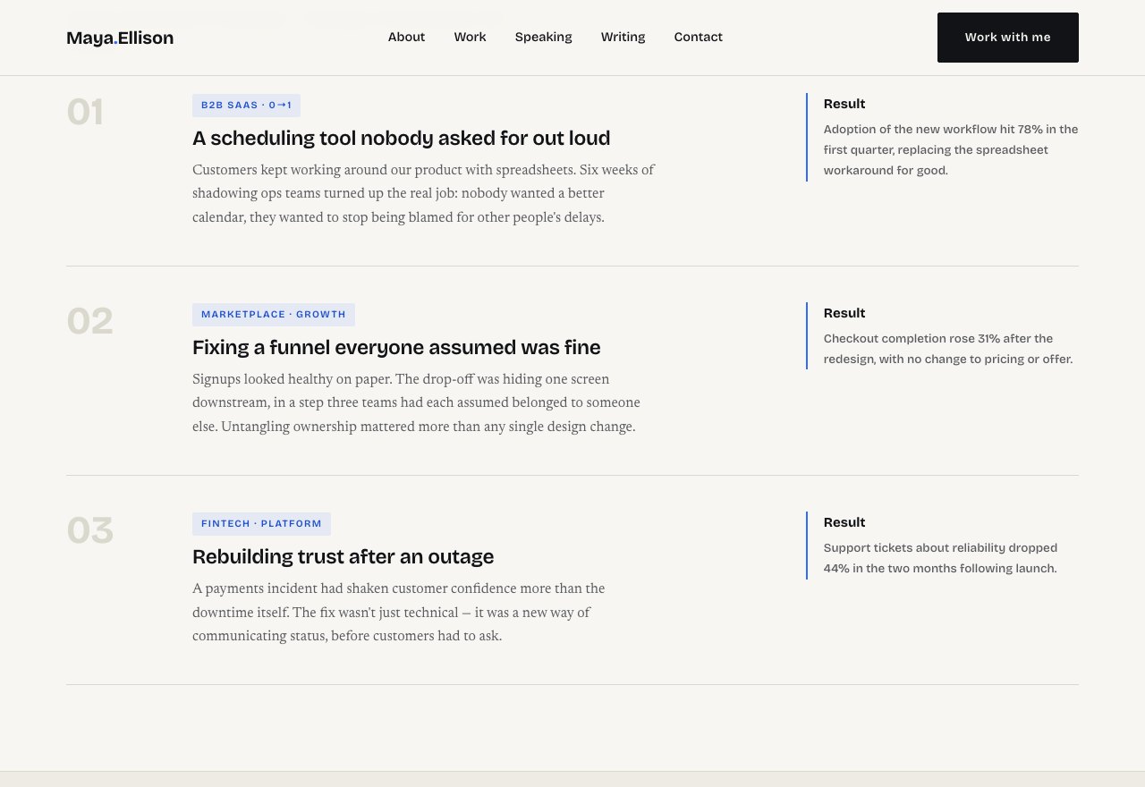 Personal brand · concept — screenshot 2