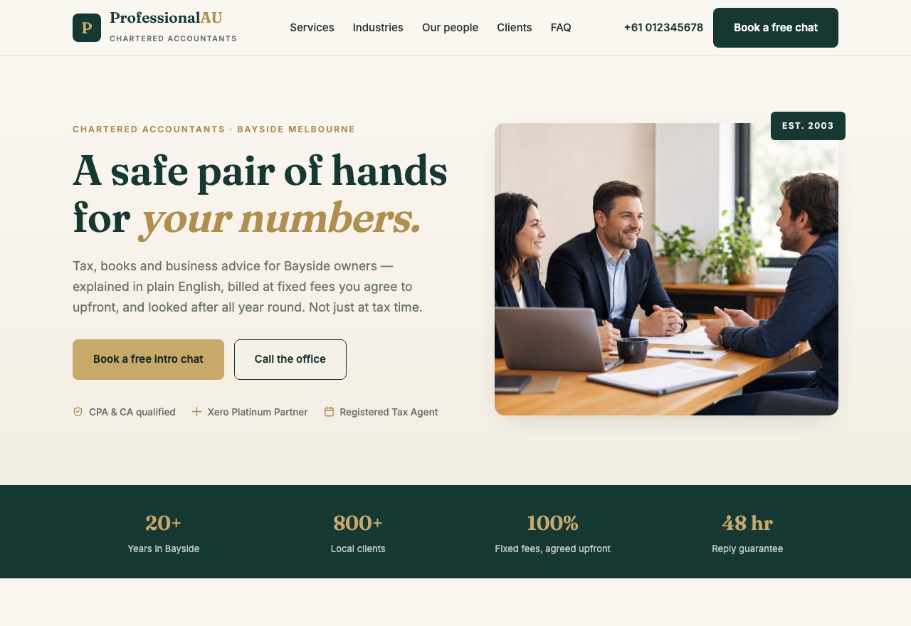 Professional firm · concept — screenshot 1